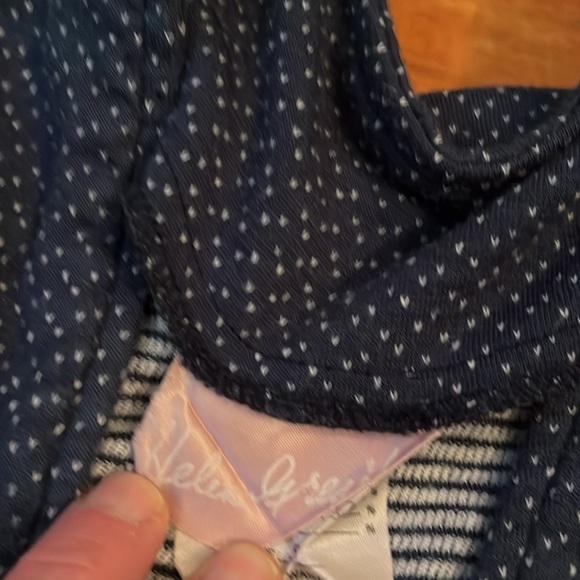 Blue polkadot cocoon cotton cardigan sweater - Picture 5 of 8